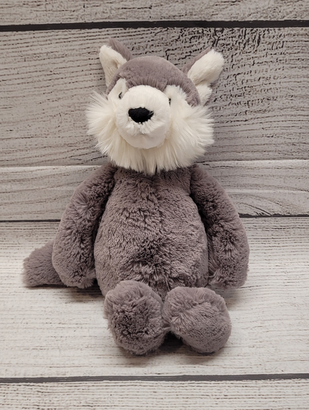 Jellycat Bashful Wolf Plush Retired 12"
